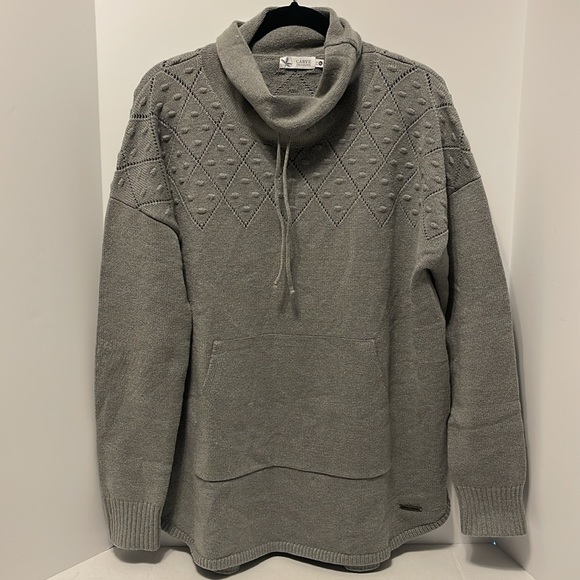 Carve Designs Sweaters - Carve Designs Sweater Women’s Size XL Grey Pullover Cowl Neck Cozy Warm Pocket